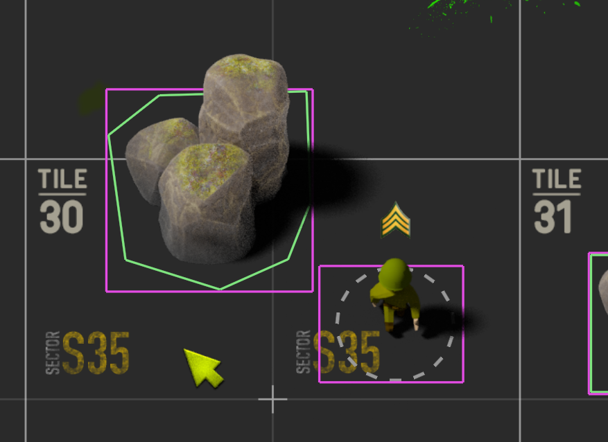 Collision shape in game